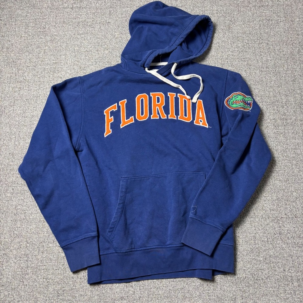 Florida Hoodie Mens Medium Blue NCAA Football League Gators Pullover Sweatshirt